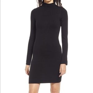 French connection long sleeve mock neck dress
